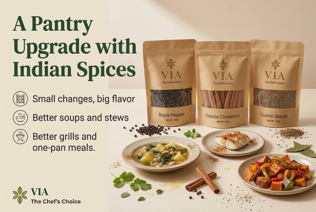 Indian spices in Portuguese pantry