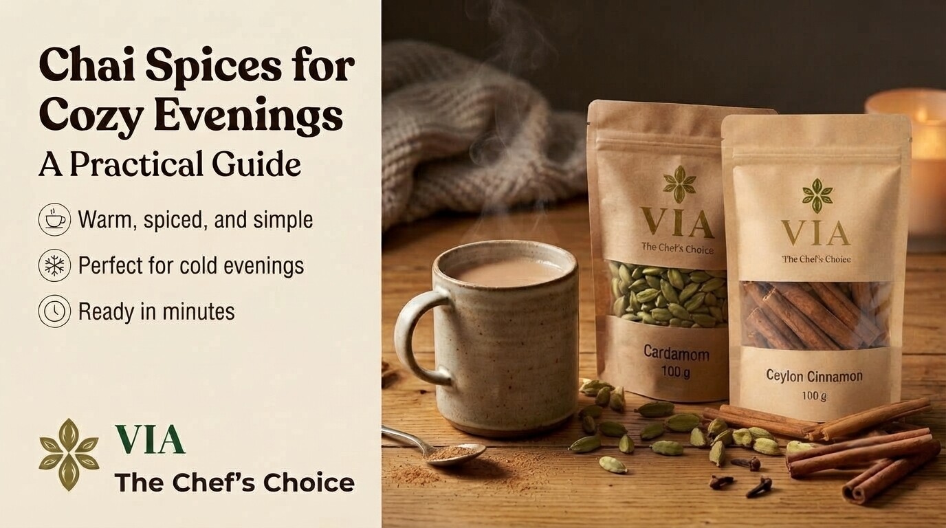 Chai spices in tea pot