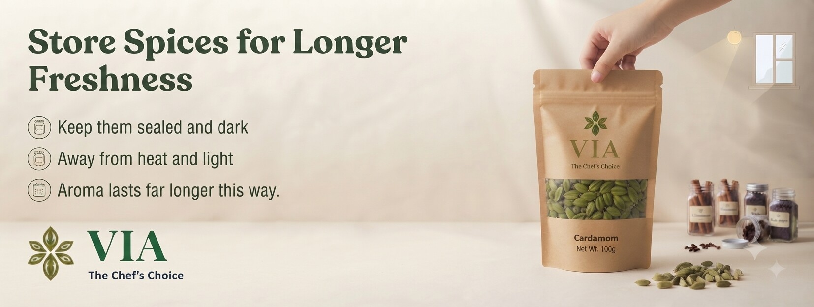 Airtight spice containers