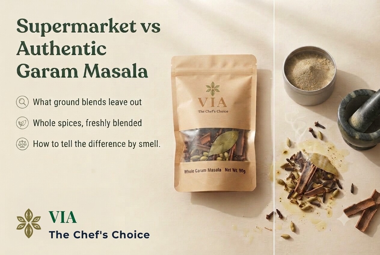 Garam masala blends side by side