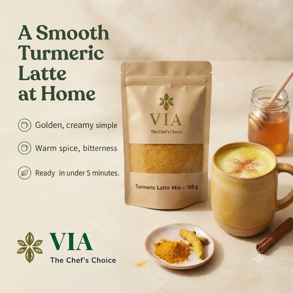 Turmeric latte in mug