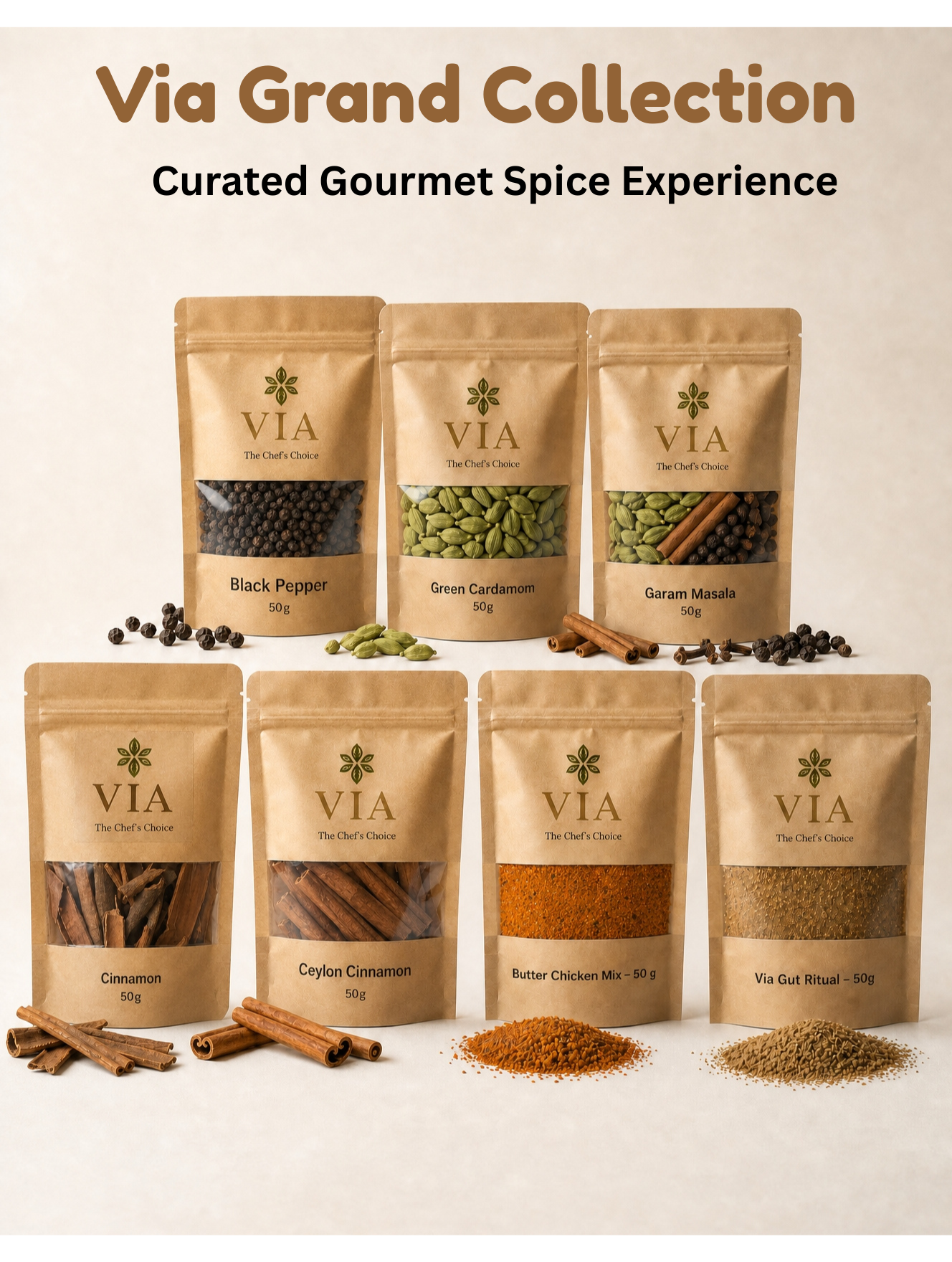 VIA Grand Collection - premium Indian spices, authentic Indian spices, Portugal gourmet cooking
