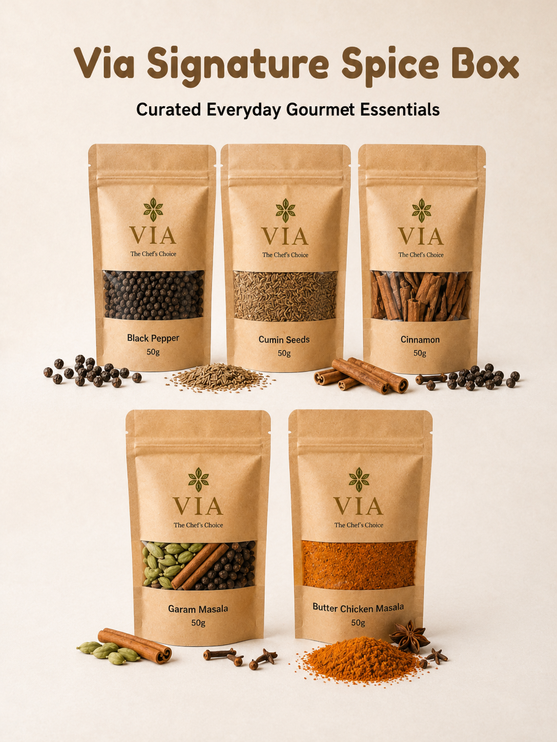 Signature Spice Box - premium Indian spices, authentic Indian spices, Portugal gourmet cooking