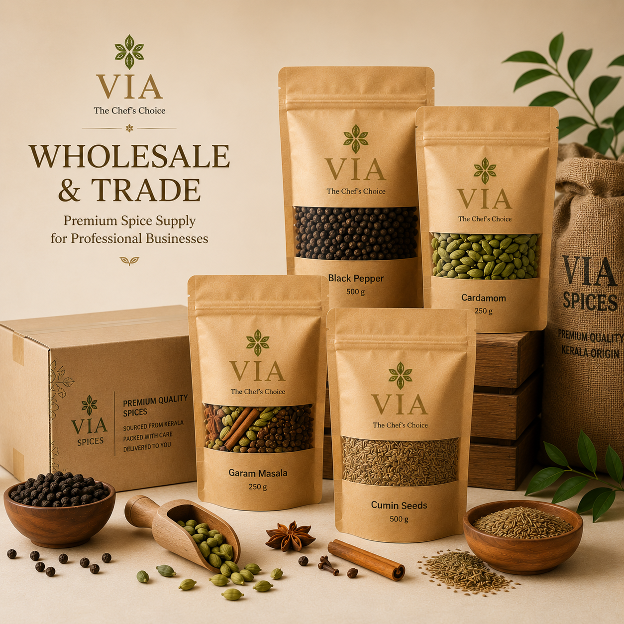 Wholesale spice supply by VIA